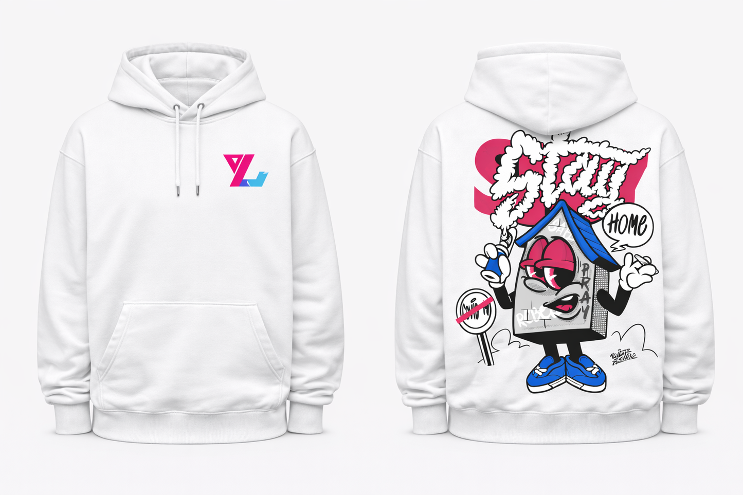 Stay Home Hoodie – White