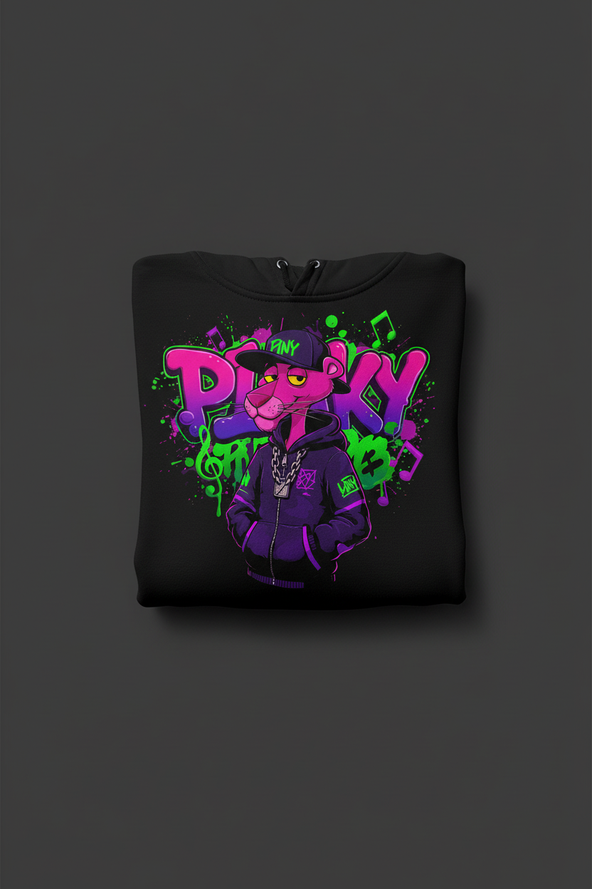 Hoodie Negro Pink Panther